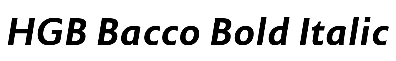 HGB Bacco Bold Italic